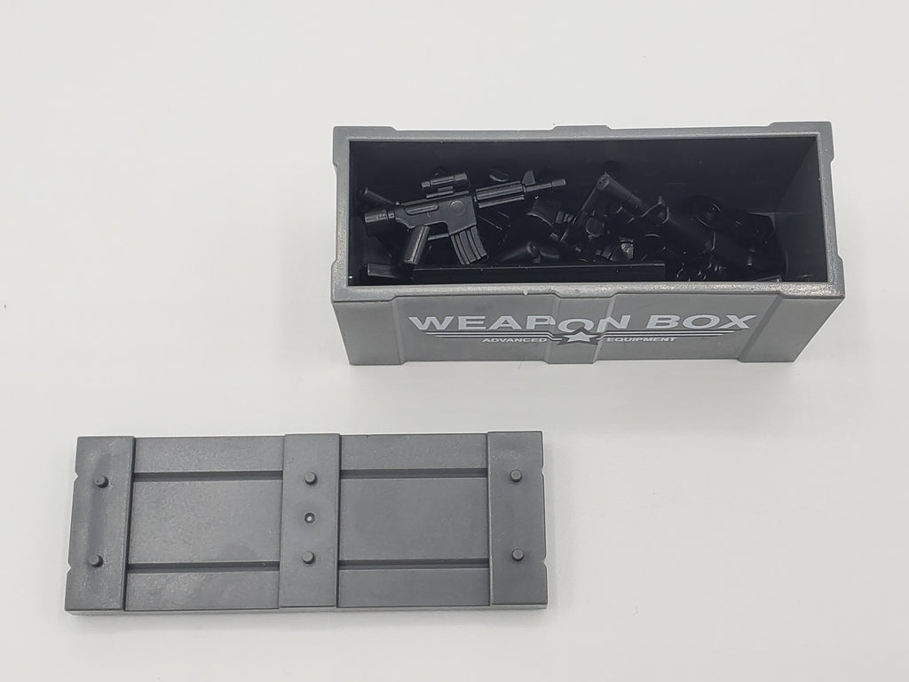 SWAT Army Weapon Boxes x2 Caches for Minifigure Weapons (Weapons not included)