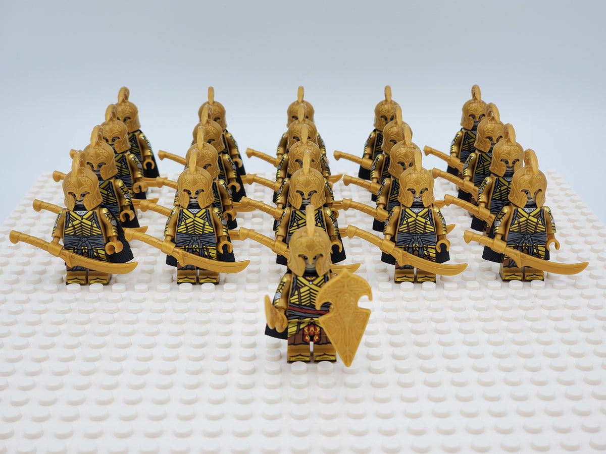 LOTR High Elves Warrior Swords Infantry Army 21 Minifigures Set