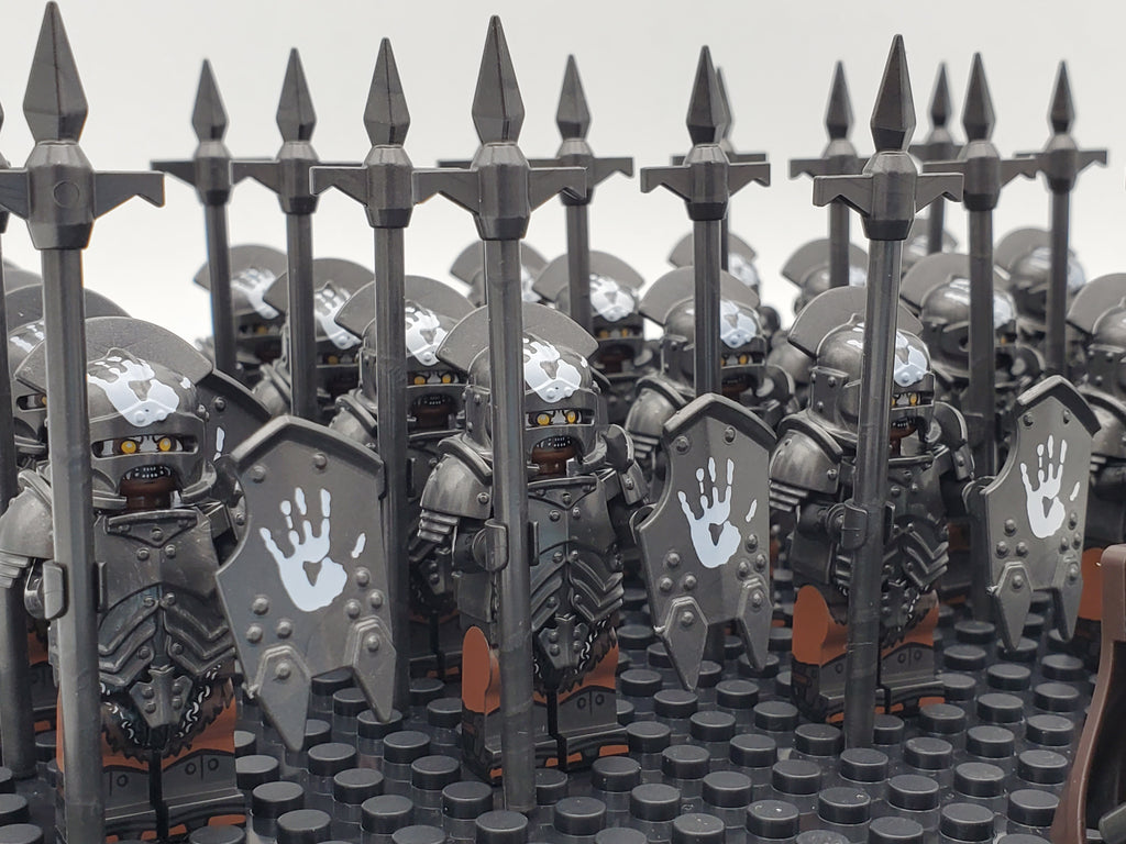 LOTR Orc Heavy Pikes Infantry Army 21 Minifigures Set