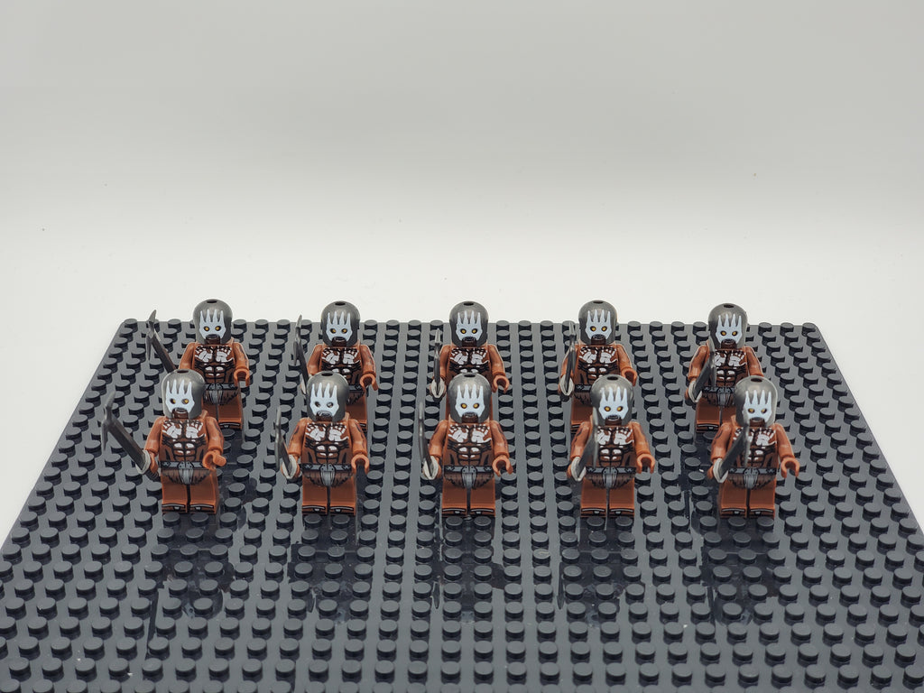 LOTR Orc Berserkers Infantry Army 10 Minifigures Set