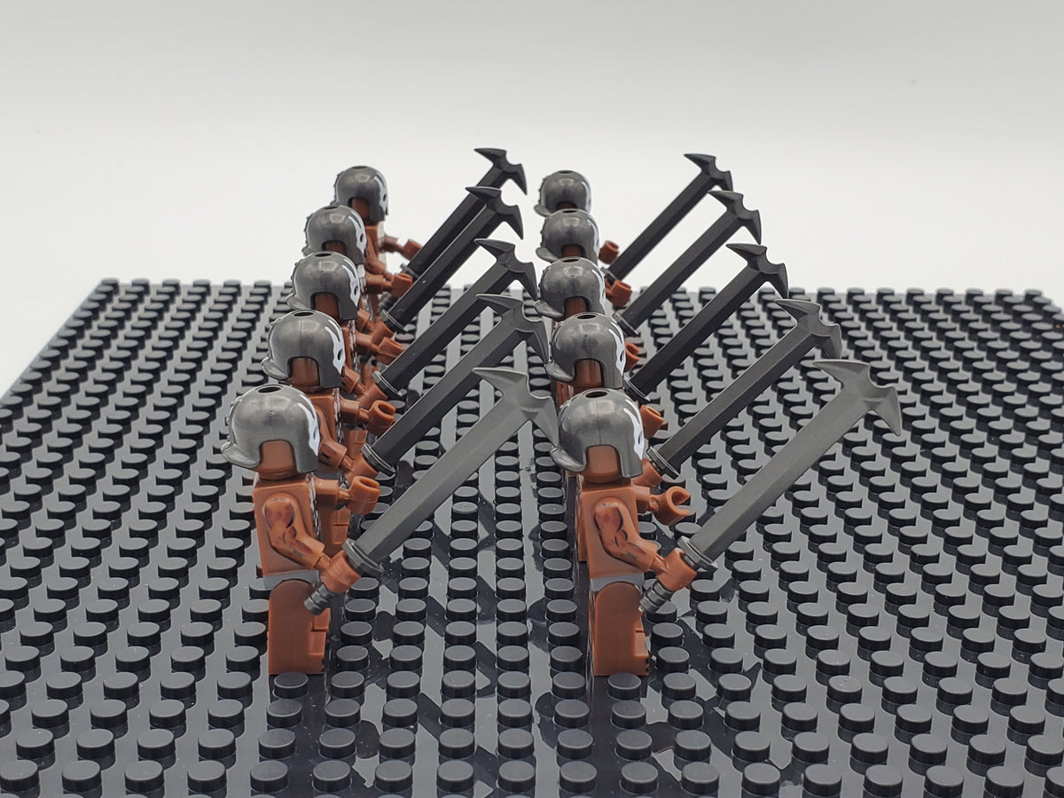 LOTR Orc Berserkers Infantry Army 10 Minifigures Set