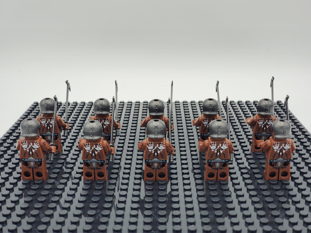LOTR Orc Berserkers Infantry Army 10 Minifigures Set