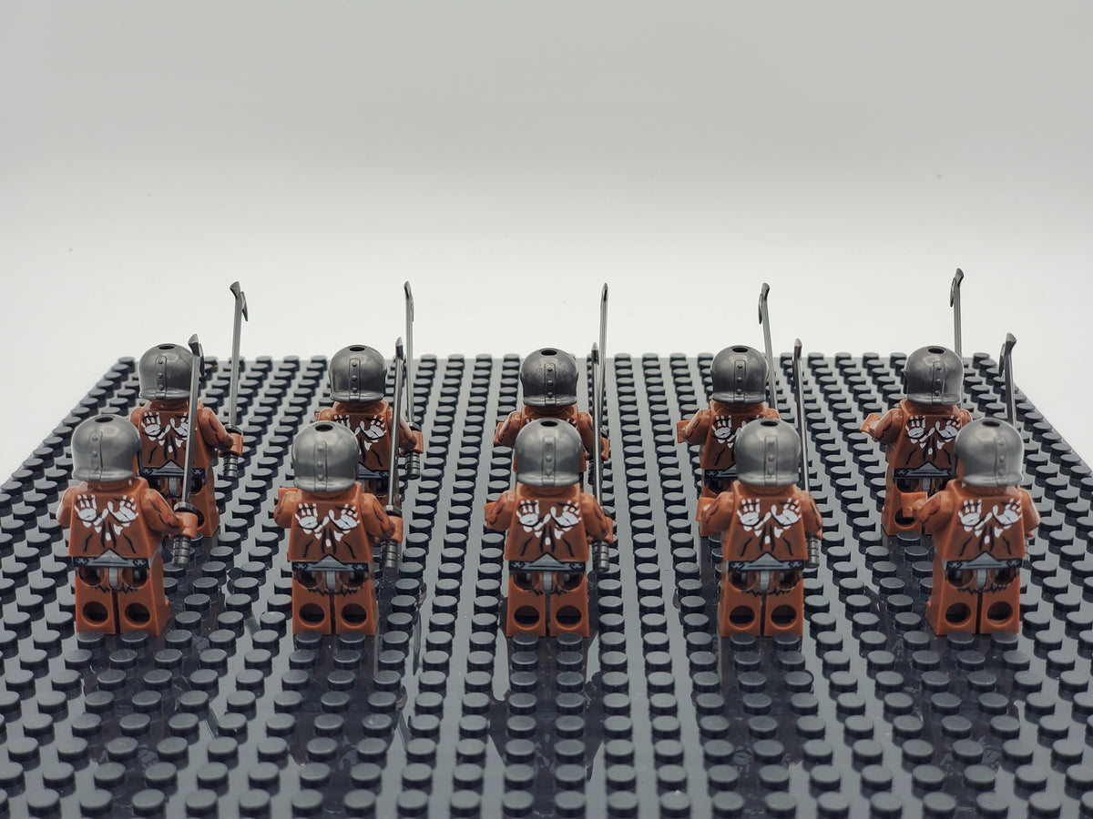 LOTR Orc Berserkers Infantry Army 10 Minifigures Set