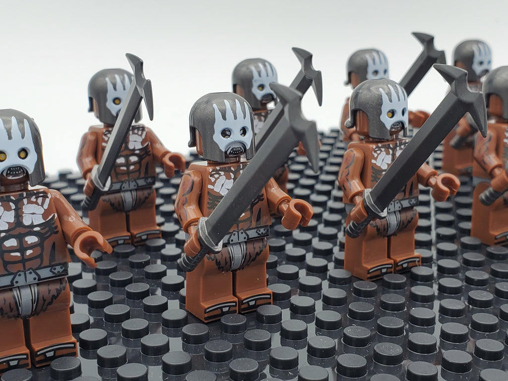 LOTR Orc Berserkers Infantry Army 10 Minifigures Set