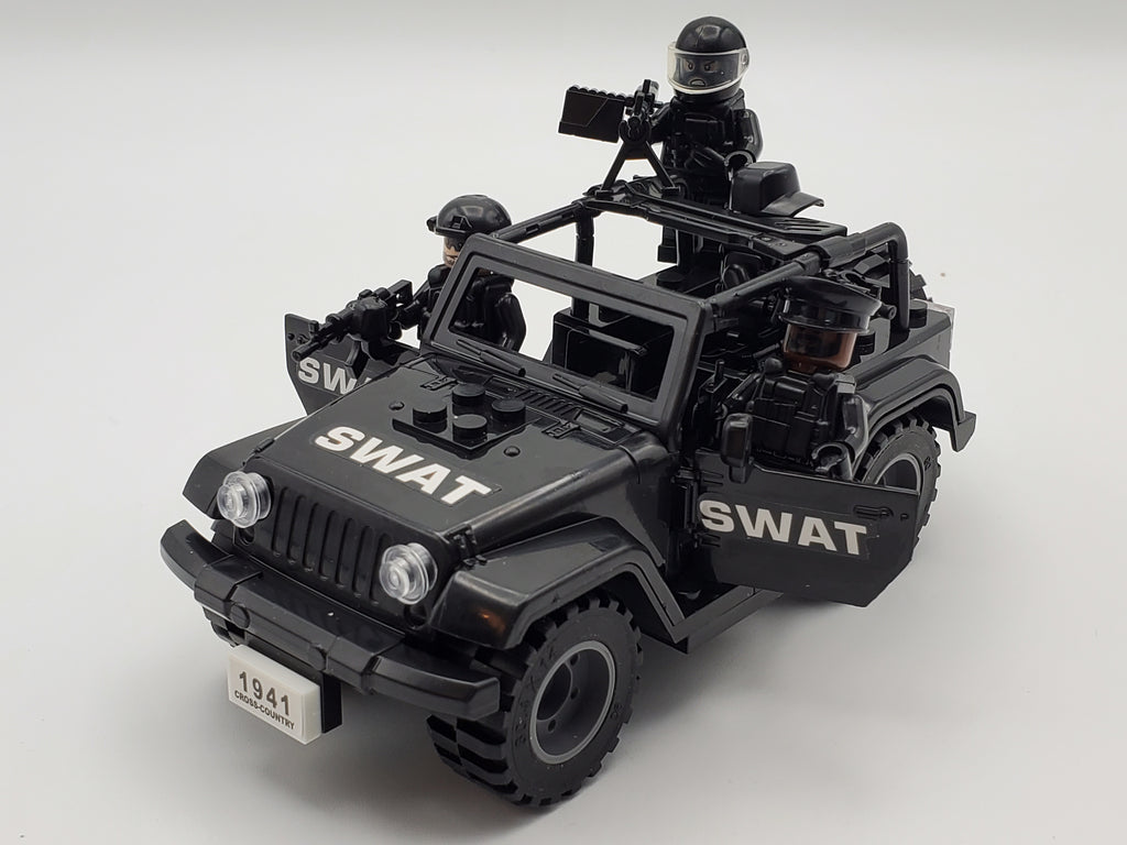 SWAT Team 12 Minifigures + Tactical Jeep Set
