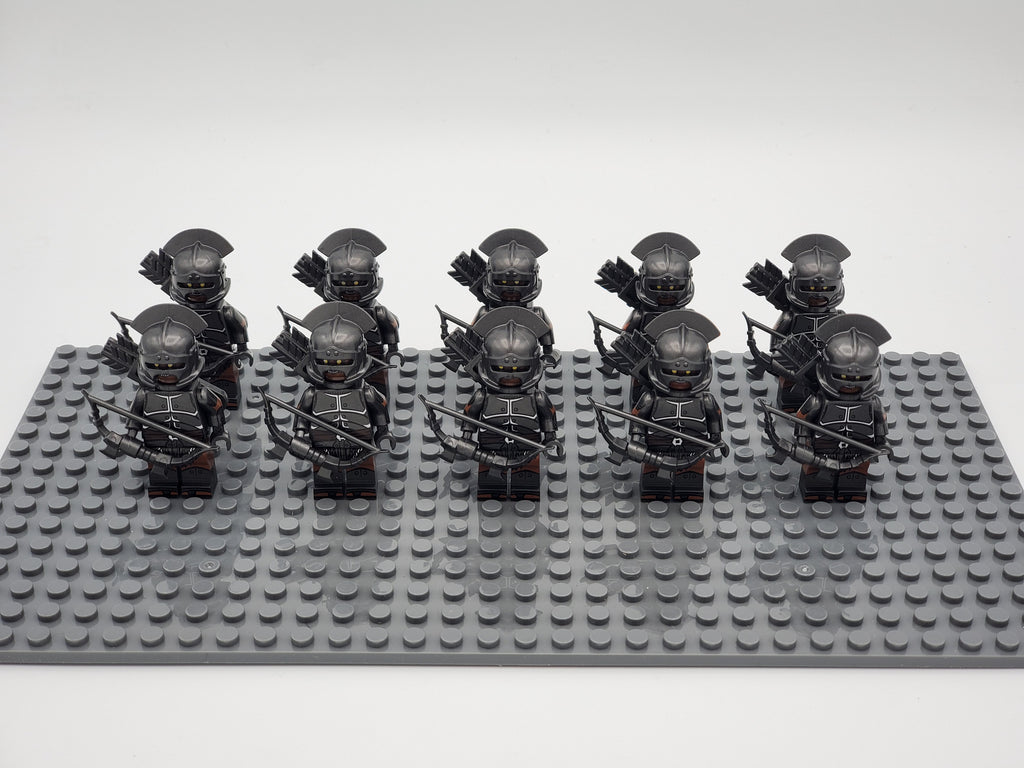LOTR Orc Light Archers Infantry Army 10 Minifigures Set