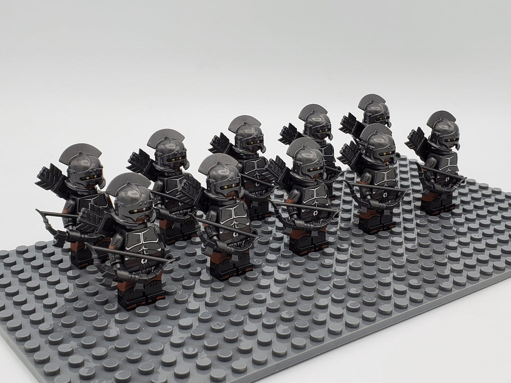 LOTR Orc Light Archers Infantry Army 10 Minifigures Set