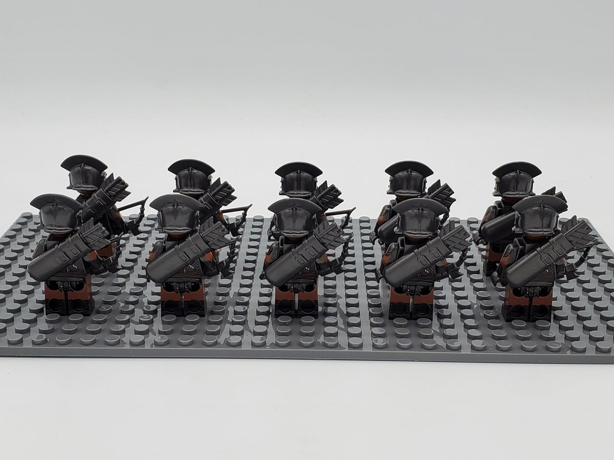 LOTR Orc Light Archers Infantry Army 10 Minifigures Set