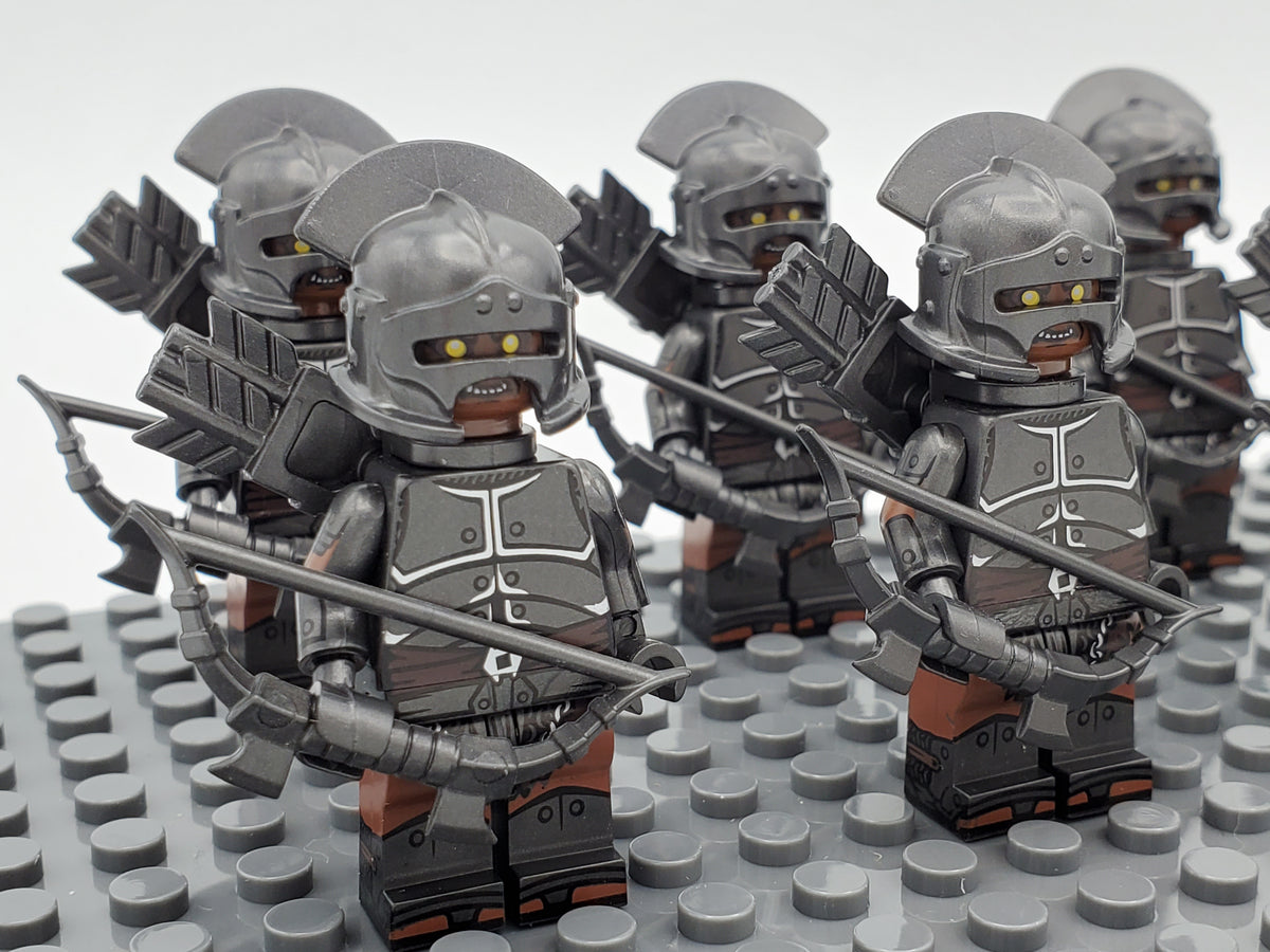 LOTR Orc Light Archers Infantry Army 10 Minifigures Set