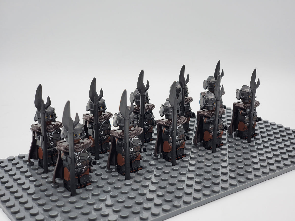 LOTR Orc Halberds Infantry Army 10 Minifigures Set