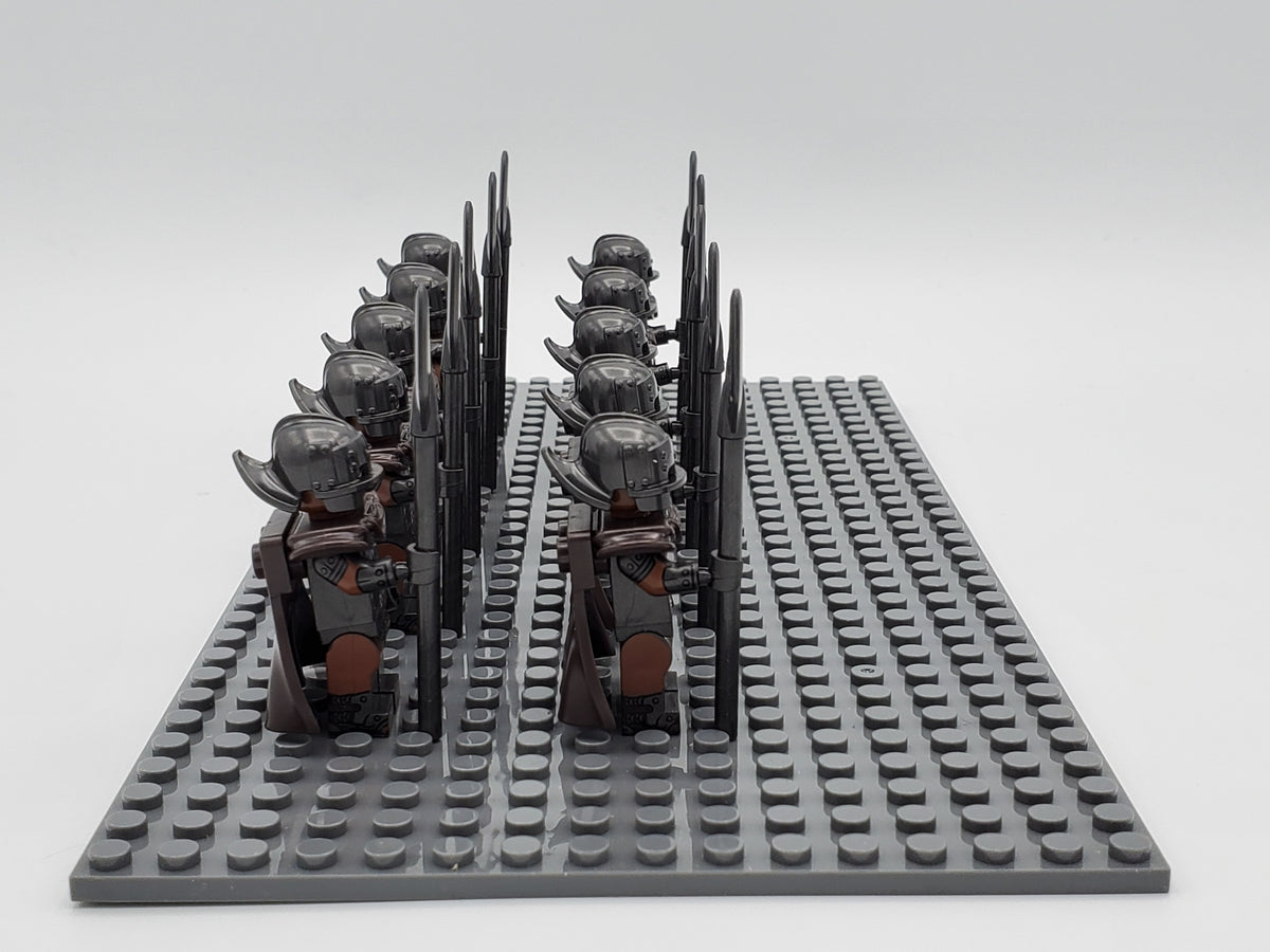 LOTR Orc Halberds Infantry Army 10 Minifigures Set