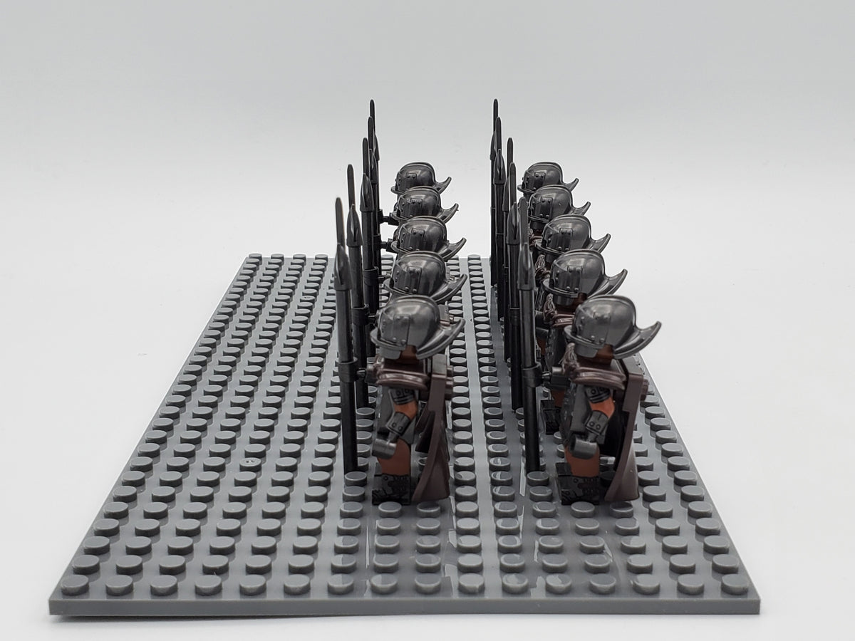 LOTR Orc Halberds Infantry Army 10 Minifigures Set