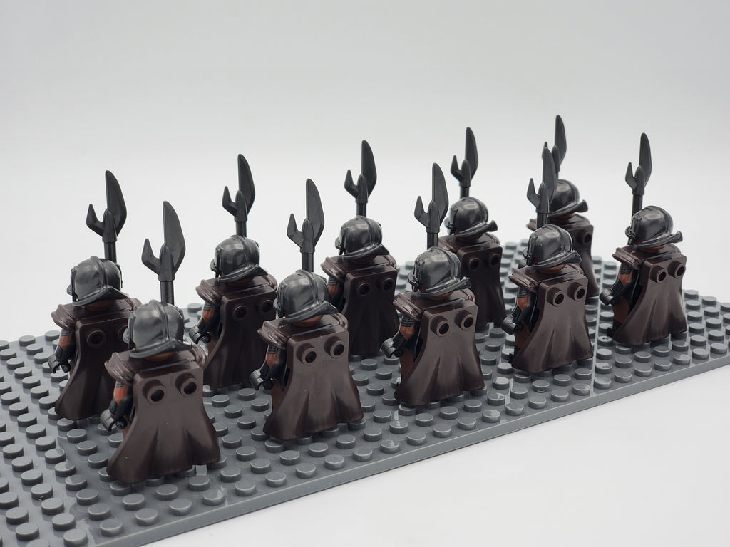 LOTR Orc Halberds Infantry Army 10 Minifigures Set