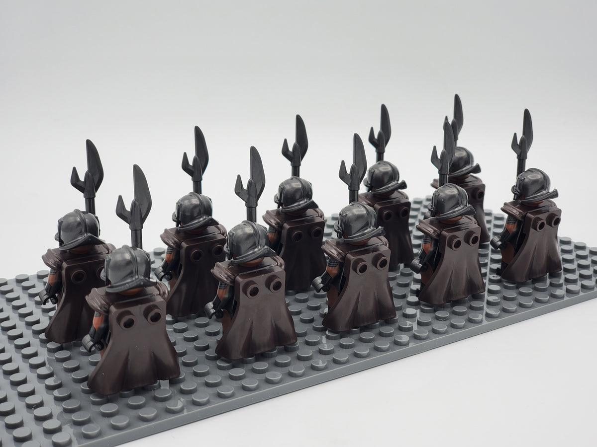 LOTR Orc Halberds Infantry Army 10 Minifigures Set
