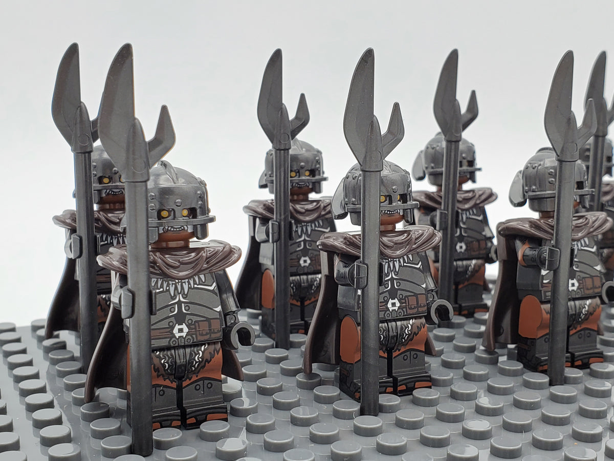 LOTR Orc Halberds Infantry Army 10 Minifigures Set