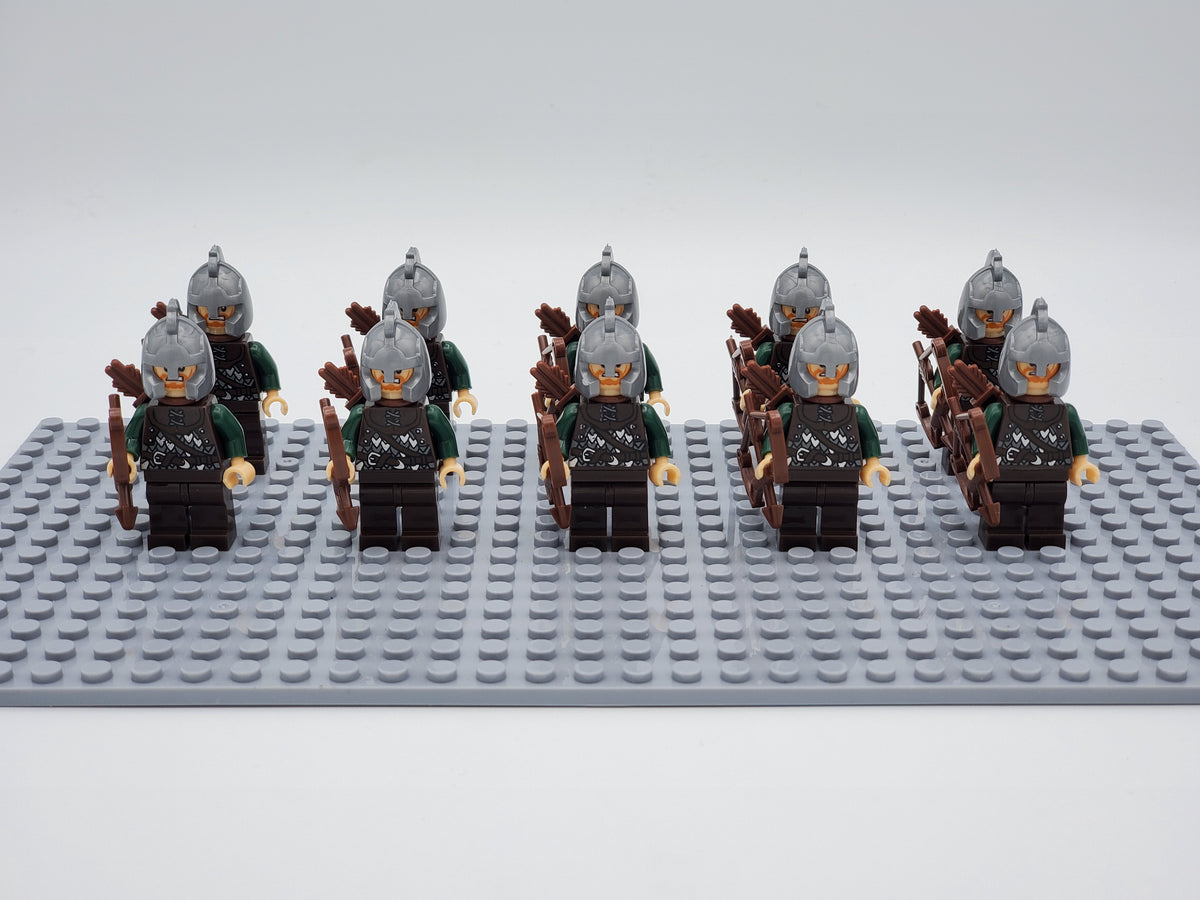 LOTR Rohan Archers Infantry Army 10 Minifigures Set