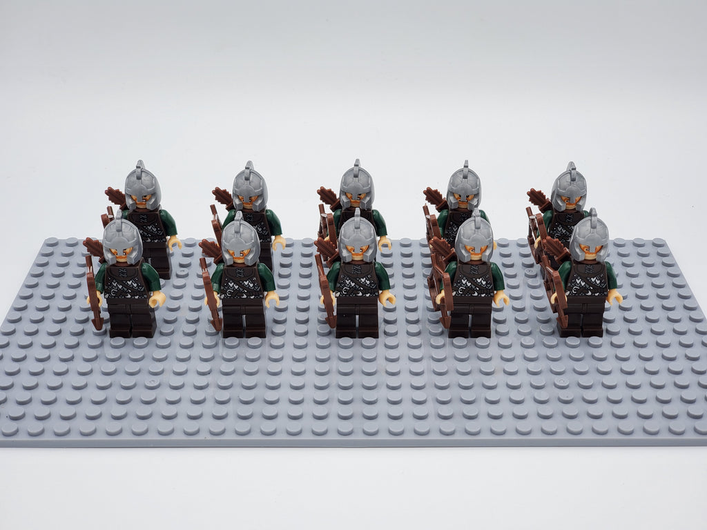LOTR Rohan Archers Infantry Army 10 Minifigures Set