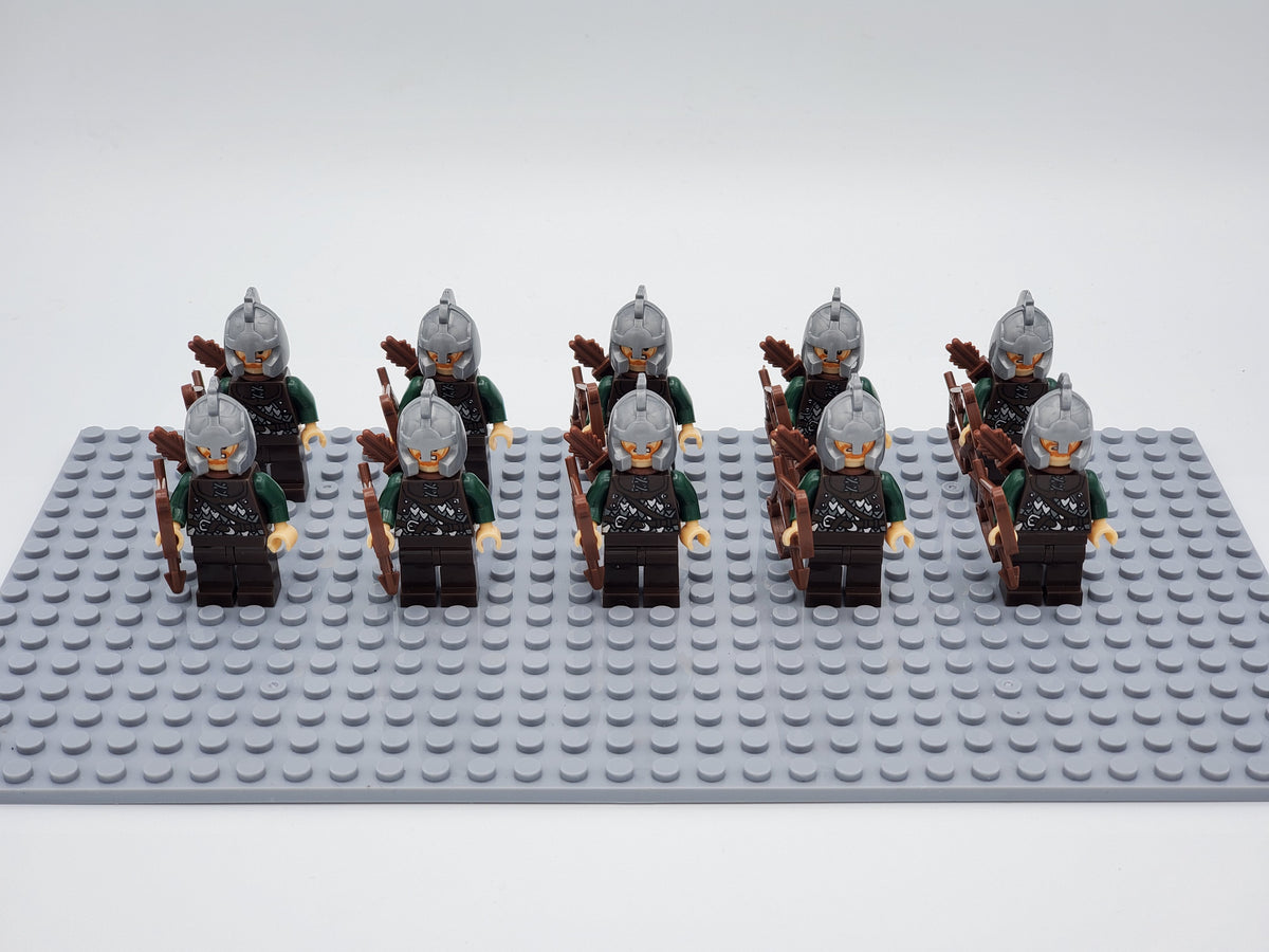 LOTR Rohan Archers Infantry Army 10 Minifigures Set