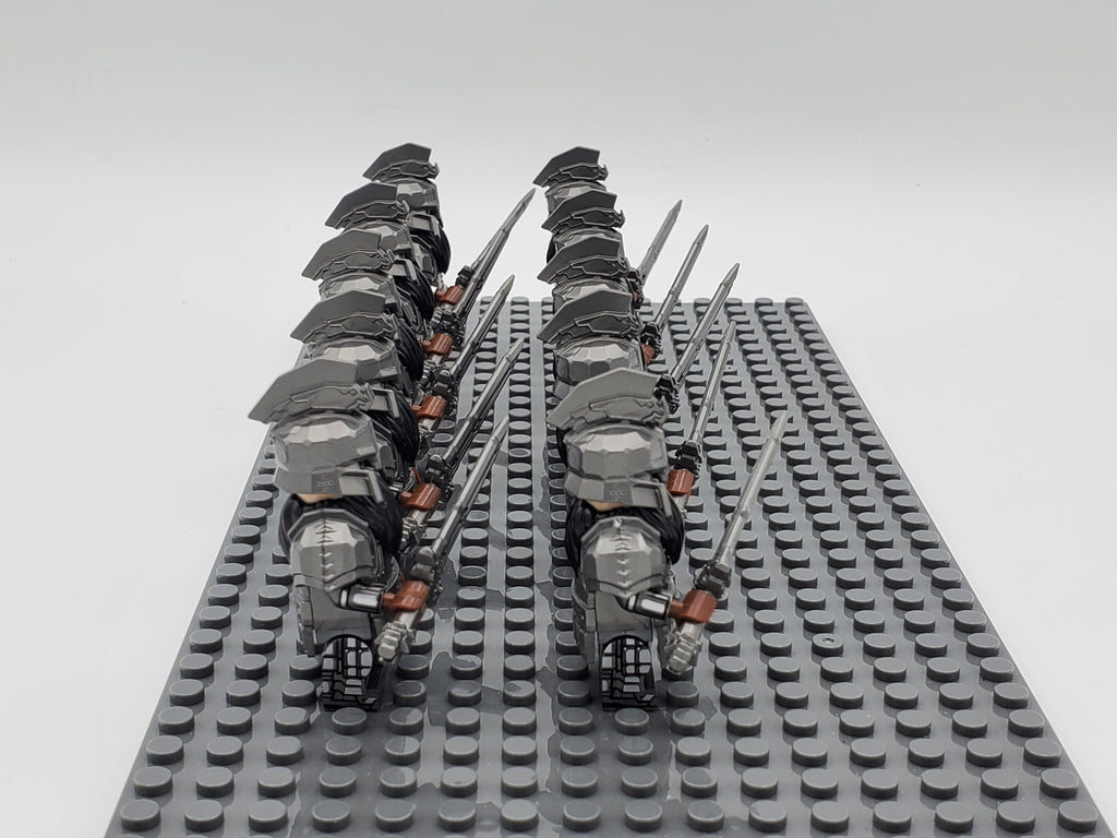 LOTR Dwarf Heavy Greatswords Infantry Army 10 Minifigures Set
