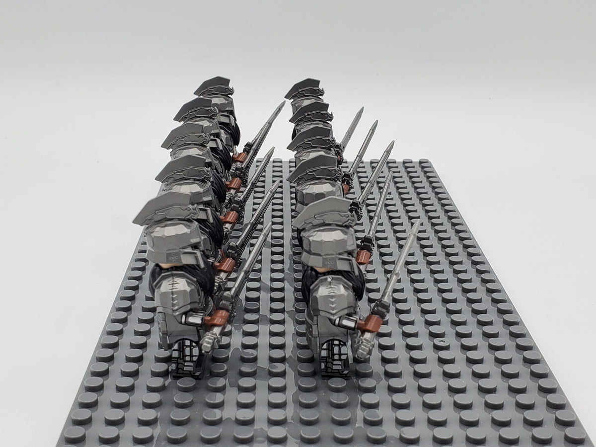 LOTR Dwarf Heavy Greatswords Infantry Army 10 Minifigures Set