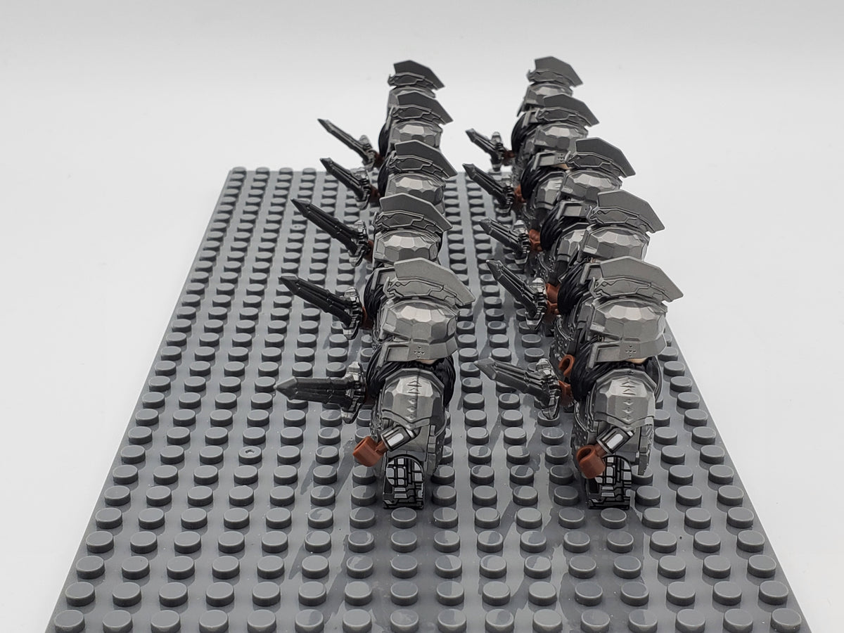 LOTR Dwarf Heavy Greatswords Infantry Army 10 Minifigures Set