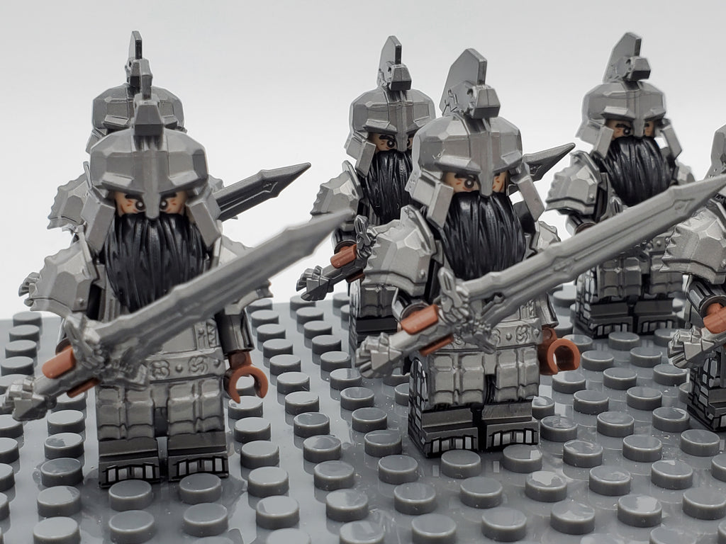 LOTR Dwarf Heavy Greatswords Infantry Army 10 Minifigures Set