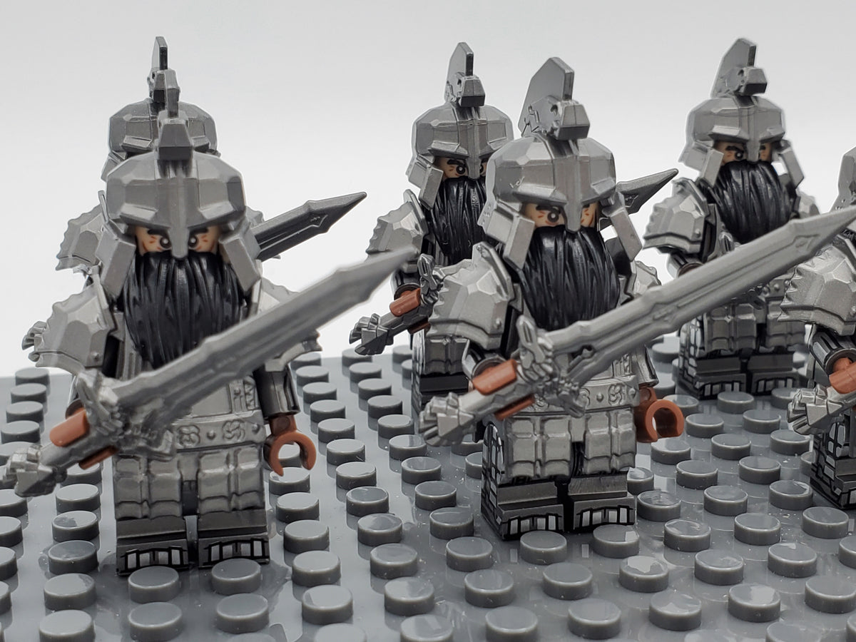 LOTR Dwarf Heavy Greatswords Infantry Army 10 Minifigures Set