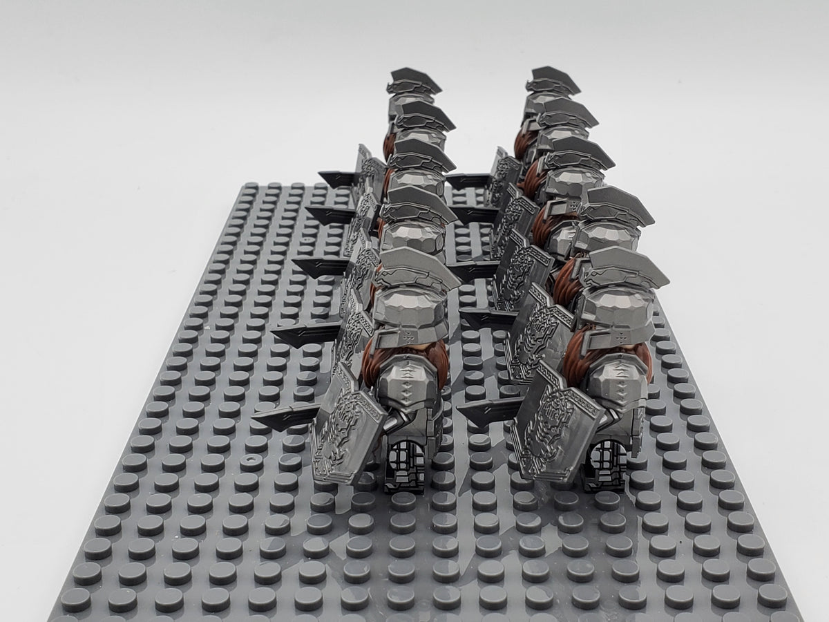 LOTR Dwarf Heavy Longswords Infantry Army 10 Minifigures Set