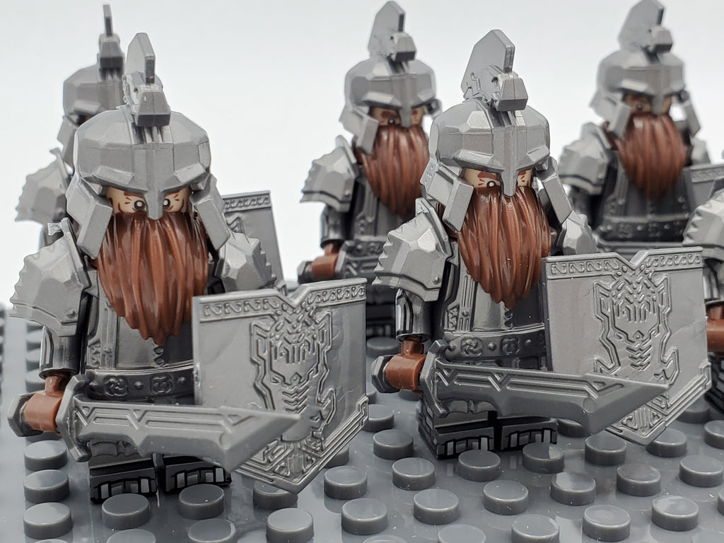 LOTR Dwarf Heavy Longswords Infantry Army 10 Minifigures Set