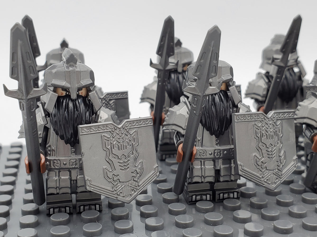 LOTR Dwarf Heavy Pikes Infantry Army 10 Minifigures Set