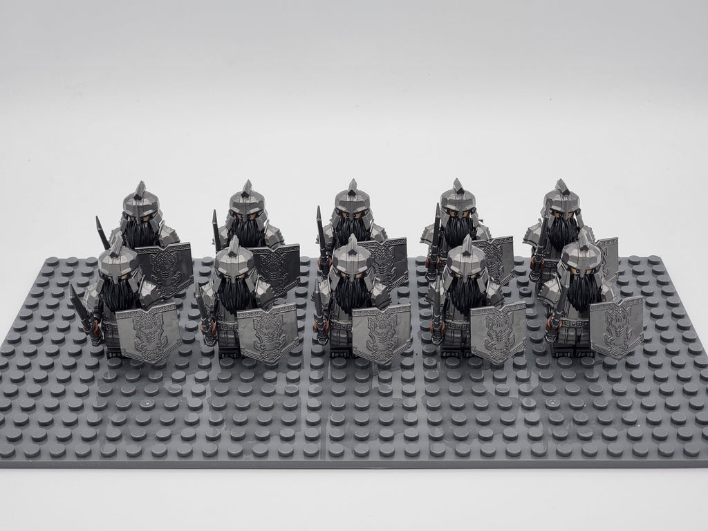 LOTR Dwarf Heavy Shortswords Infantry Army 10 Minifigures Set