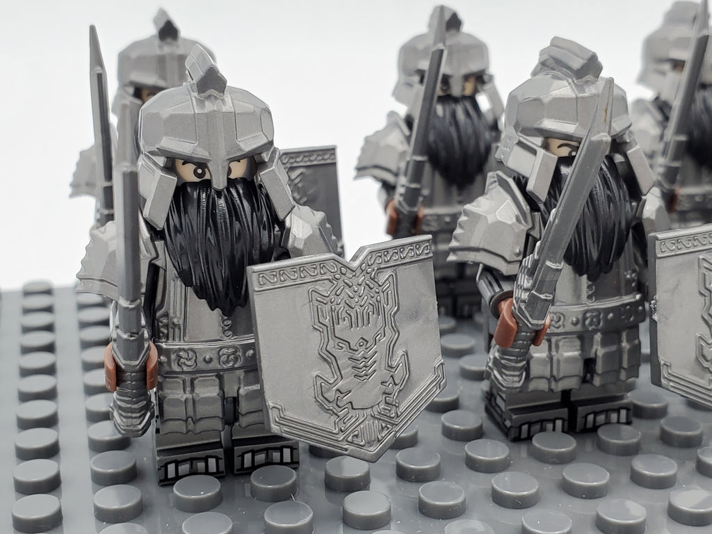 LOTR Dwarf Heavy Shortswords Infantry Army 10 Minifigures Set