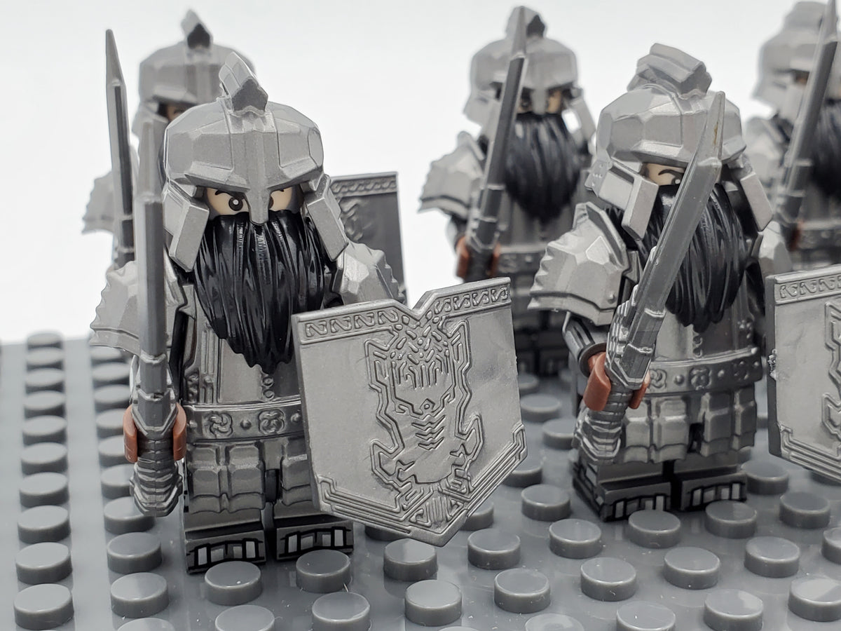 LOTR Dwarf Heavy Shortswords Infantry Army 10 Minifigures Set