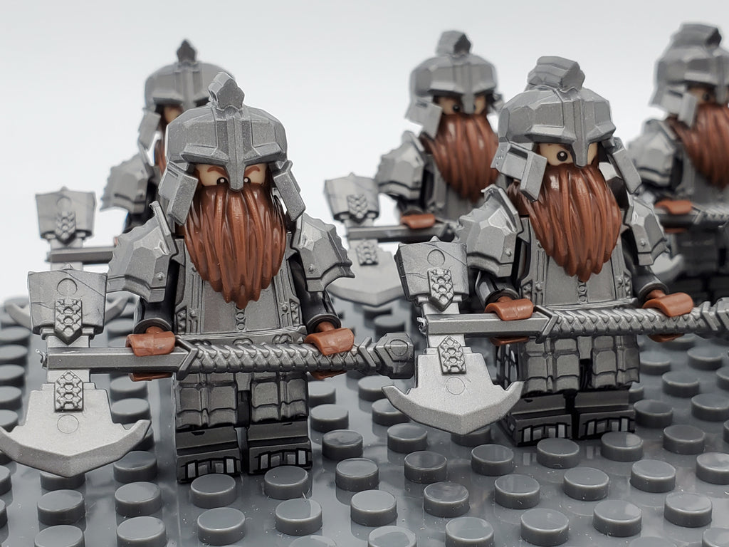 LOTR Dwarf Heavy Axe Infantry Army 10 Minifigures Set