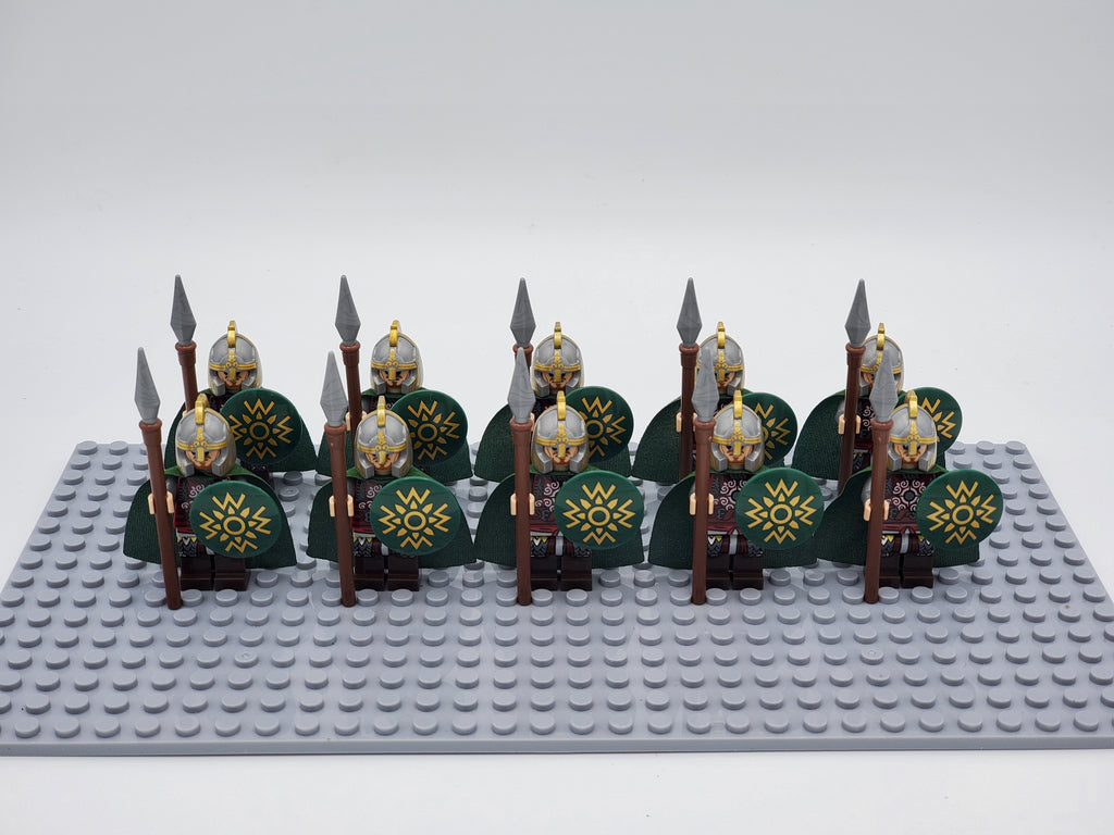 LOTR Rohan Spears Infantry Army 10 Minifigures Set