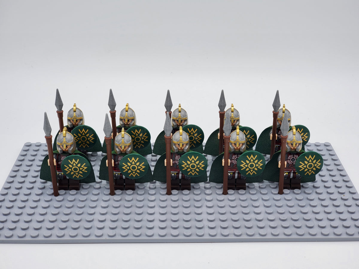 LOTR Rohan Spears Infantry Army 10 Minifigures Set