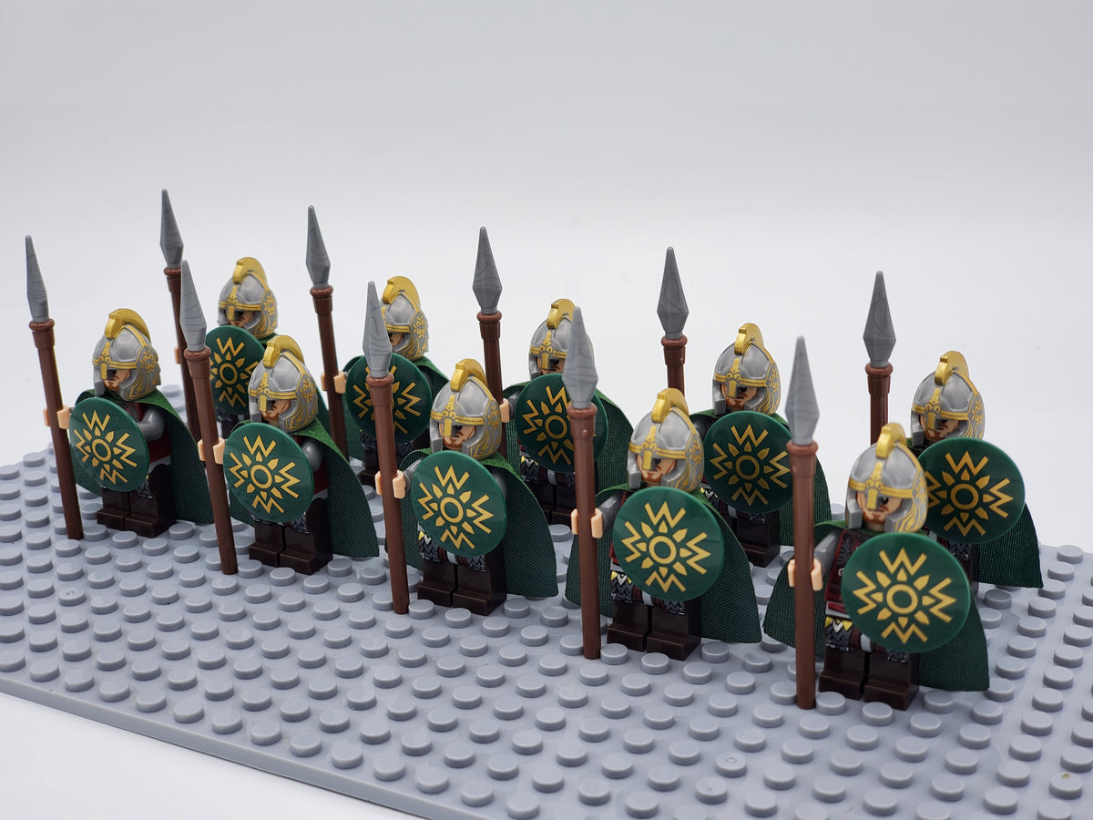 LOTR Rohan Spears Infantry Army 10 Minifigures Set