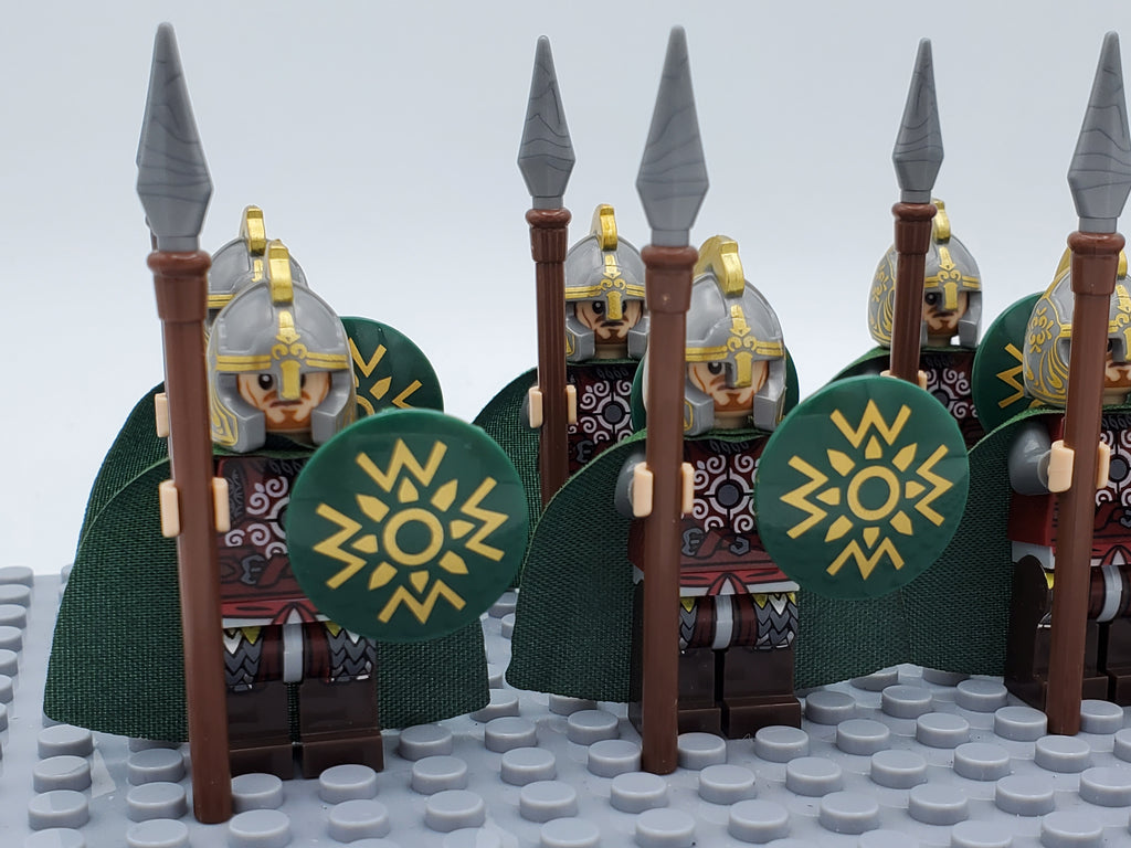 LOTR Rohan Spears Infantry Army 10 Minifigures Set