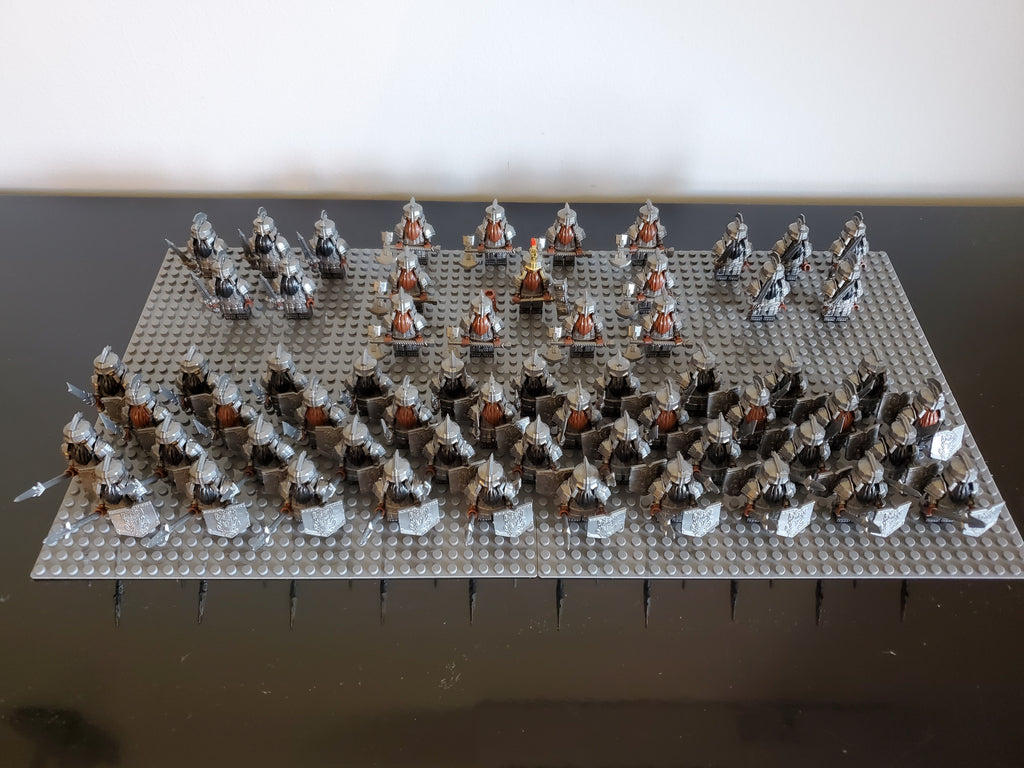 LOTR Dwarf Heavy Battalion Infantry Army 61 Minifigures Set