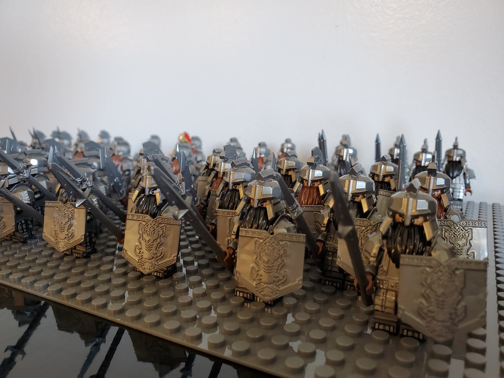 LOTR Dwarf Heavy Battalion Infantry Army 61 Minifigures Set