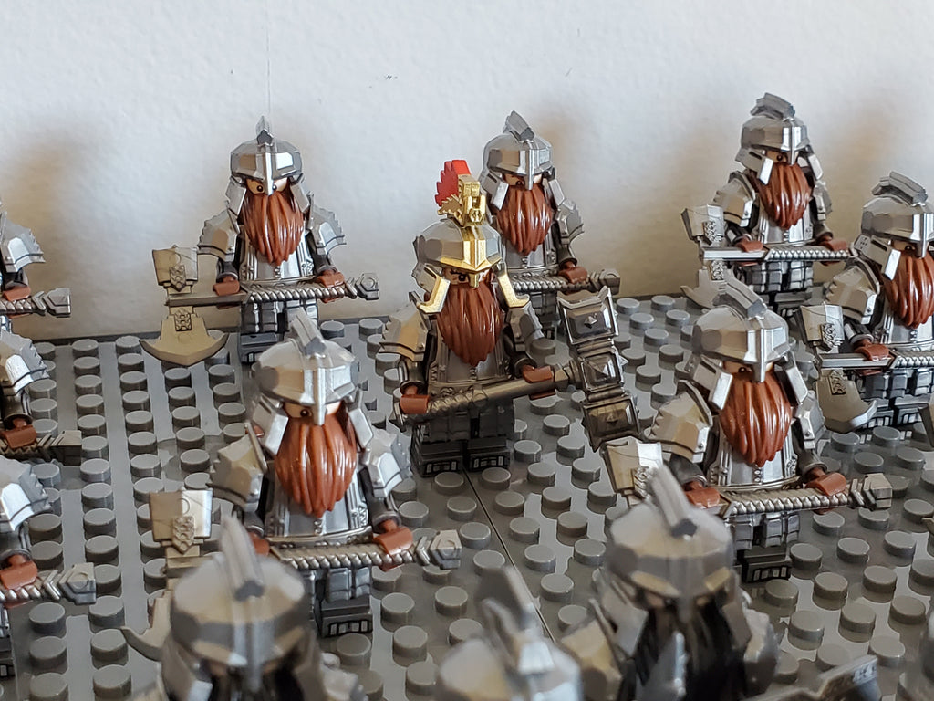 LOTR Dwarf Heavy Battalion Infantry Army 61 Minifigures Set