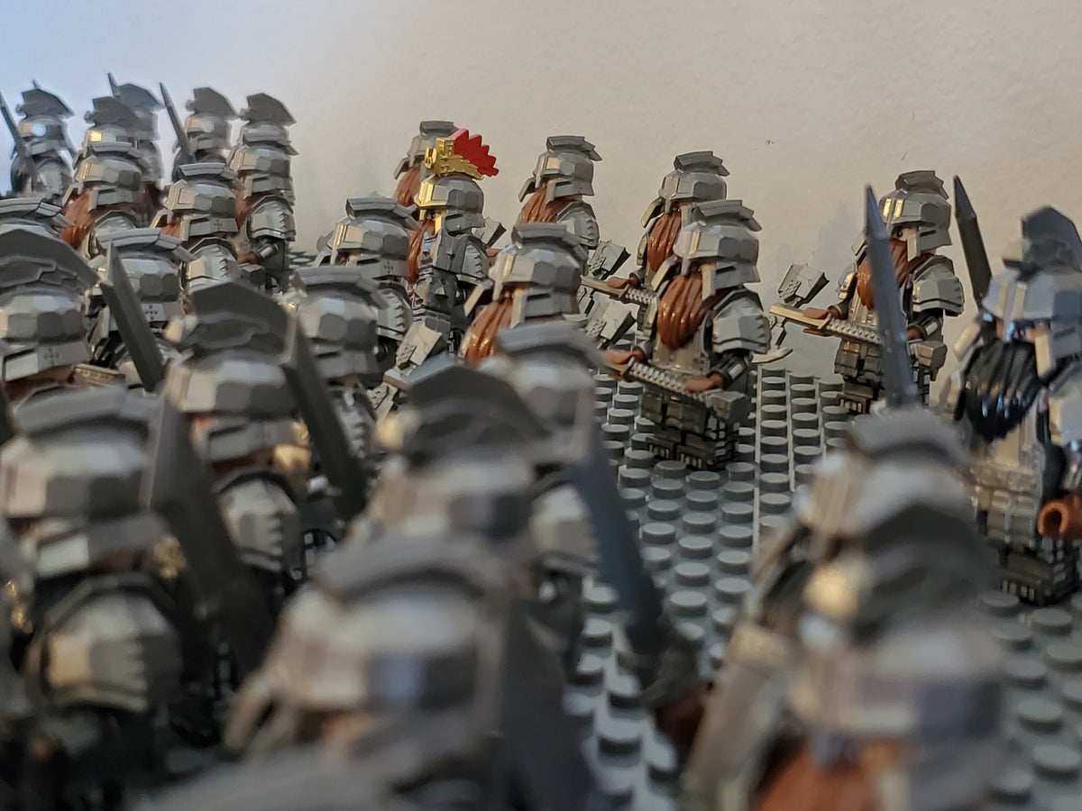 LOTR Dwarf Heavy Battalion Infantry Army 61 Minifigures Set