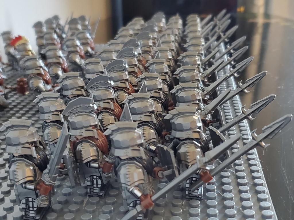 LOTR Dwarf Heavy Battalion Infantry Army 61 Minifigures Set