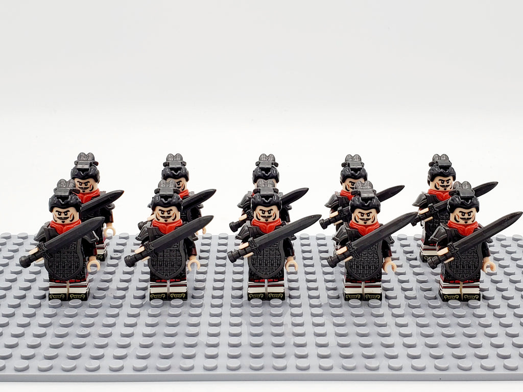 Ancient China Qin Dynasty 10 Swordsmen Soldiers Set