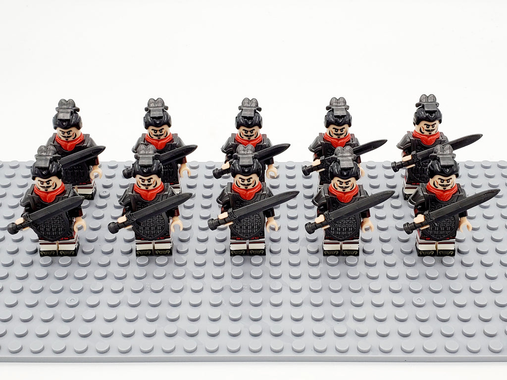 Ancient China Qin Dynasty 10 Swordsmen Soldiers Set