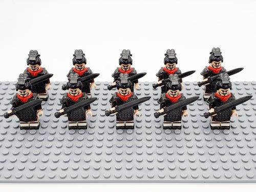 Ancient China Qin Dynasty 10 Swordsmen Soldiers Set