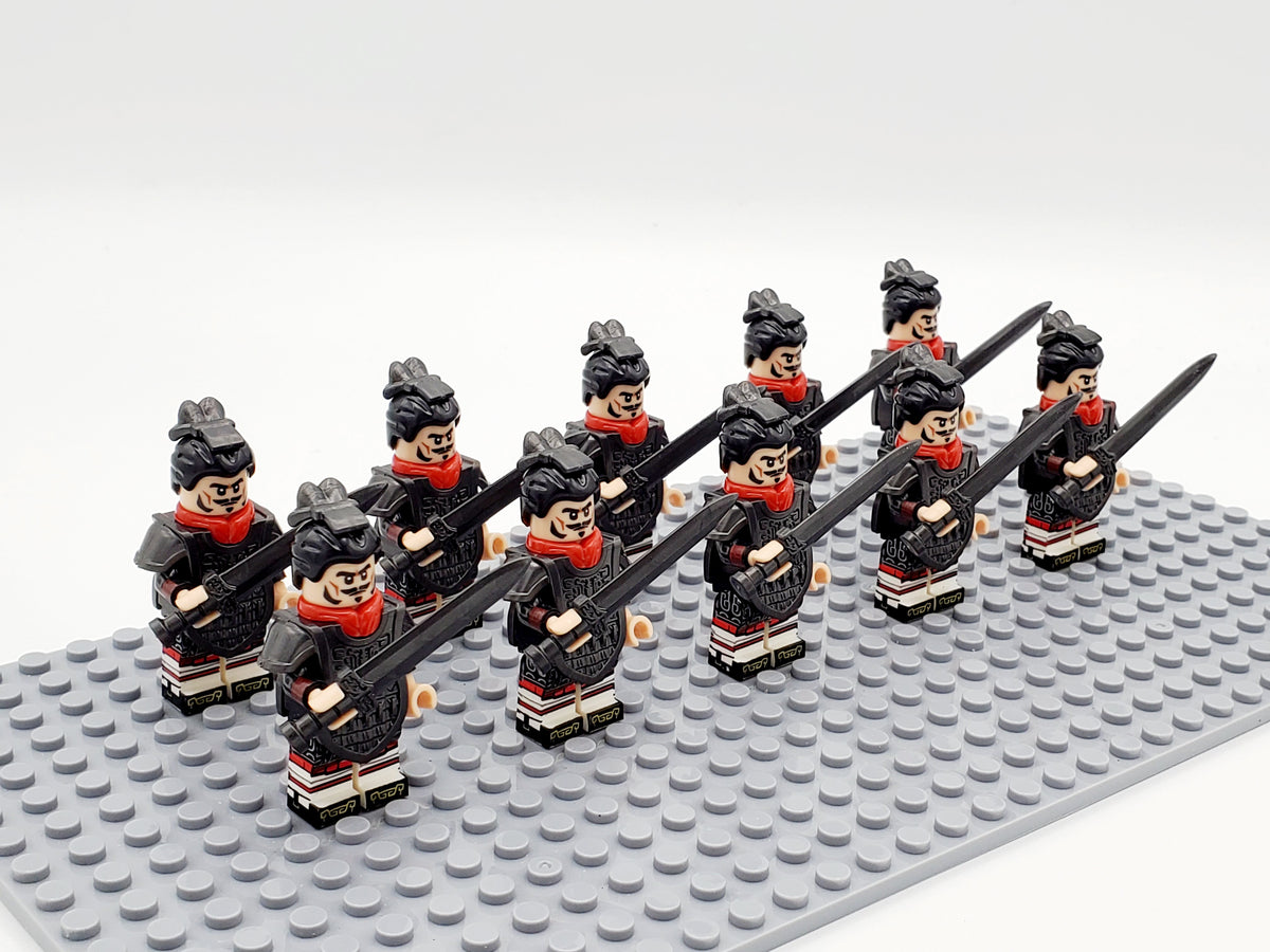 Ancient China Qin Dynasty 10 Swordsmen Soldiers Set