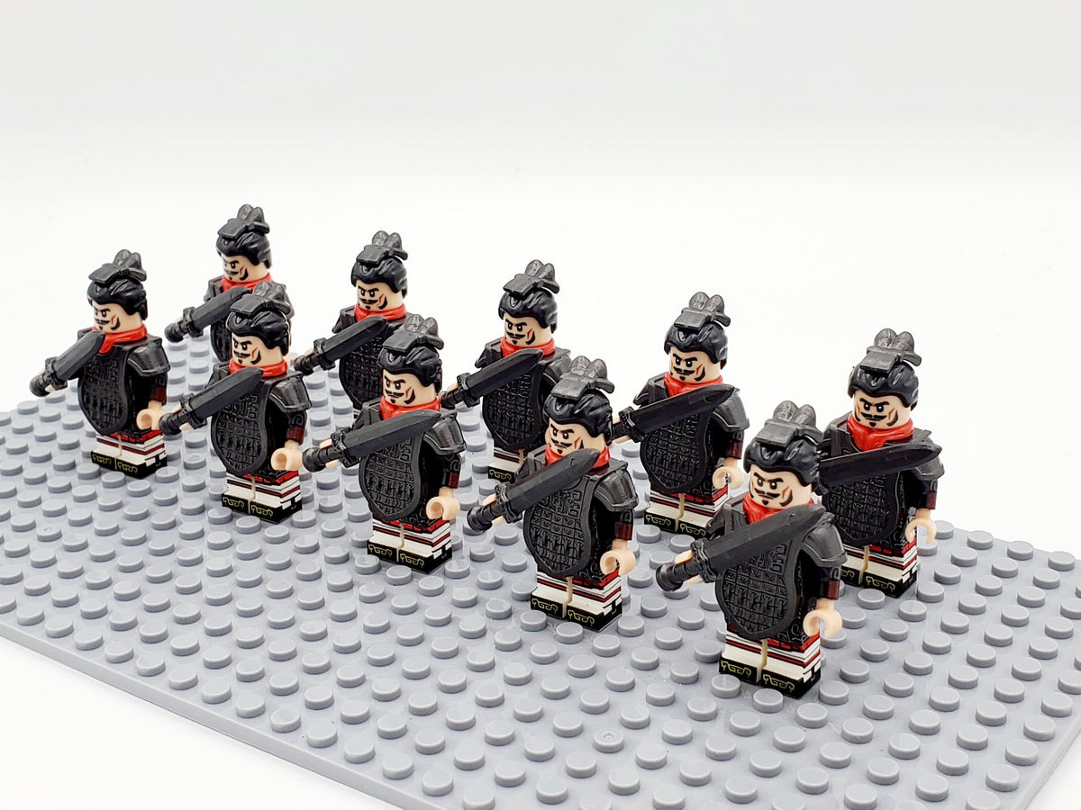 Ancient China Qin Dynasty 10 Swordsmen Soldiers Set