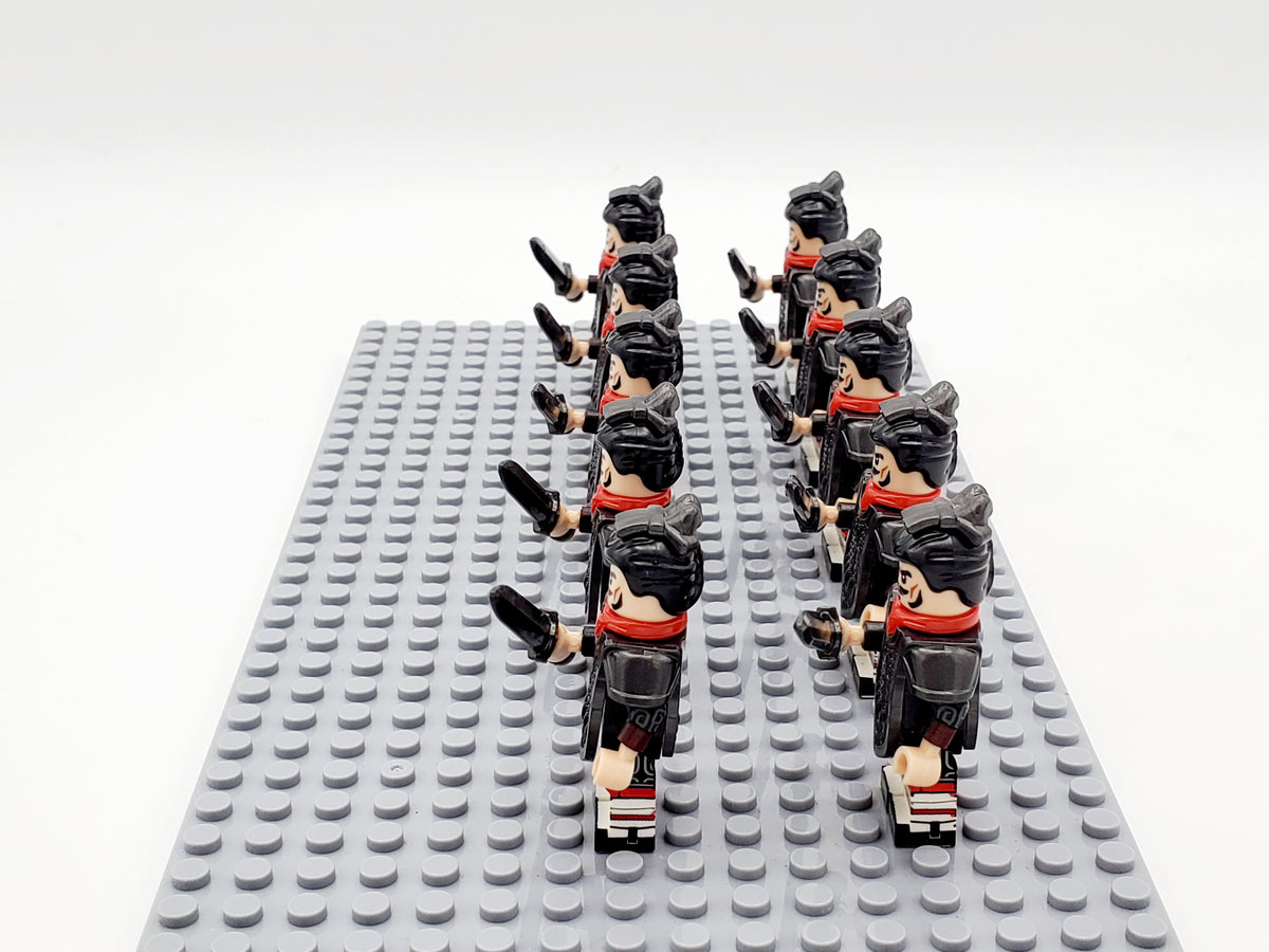 Ancient China Qin Dynasty 10 Swordsmen Soldiers Set