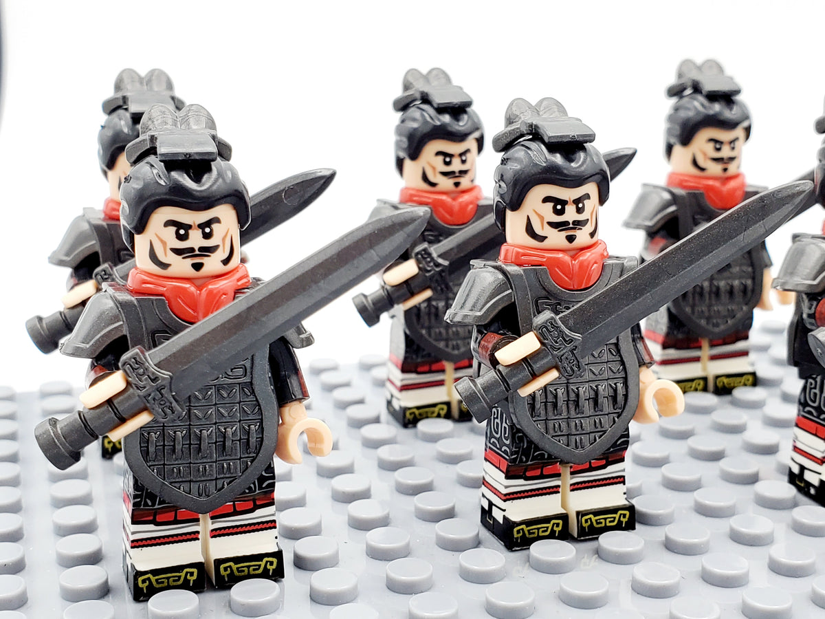 Ancient China Qin Dynasty 10 Swordsmen Soldiers Set